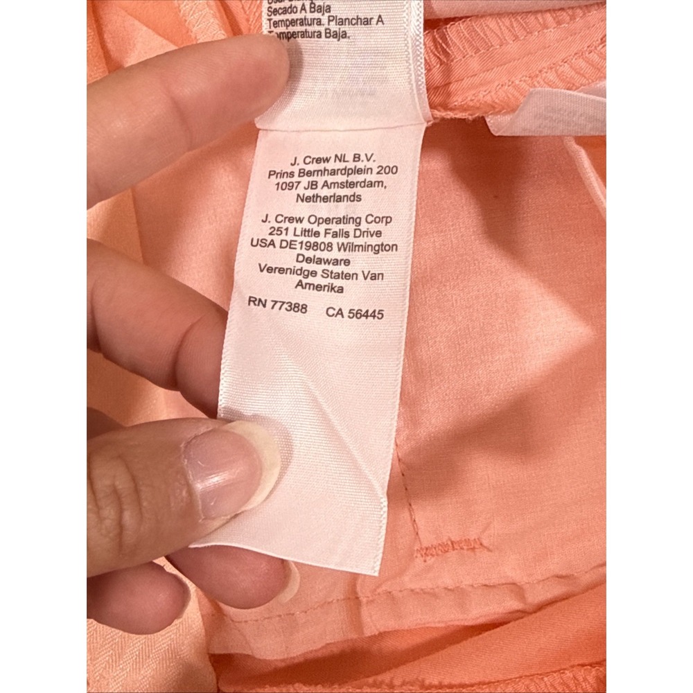 New J Crew Wide Leg Essential Pants Pleated Womens Size 4 Pink High Rise Stretch - Picture 16 of 16